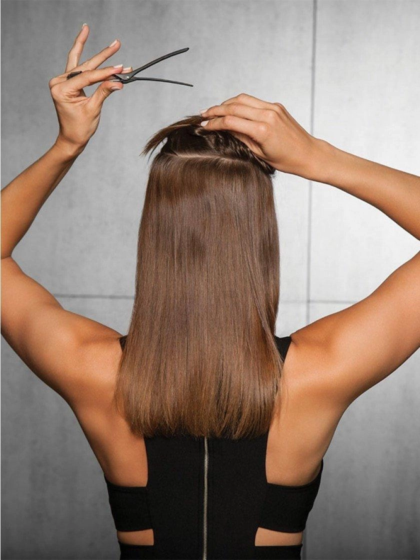 16" 8pc Straight Extension Kit Hairpiece by Hairdo | Heat Friendly Synthetic Clip In