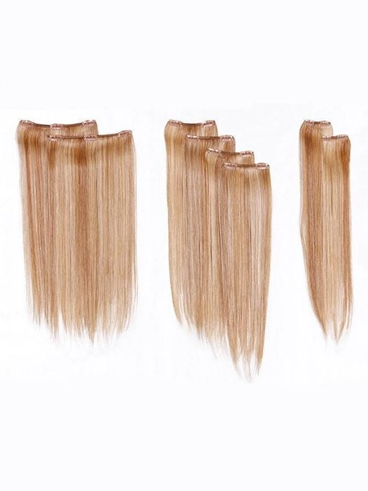 16" 8pc Straight Extension Kit Hairpiece by Hairdo | Heat Friendly Synthetic Clip In