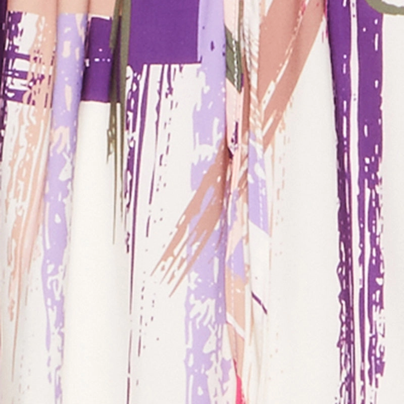 Abstract Brush Stroke Print Crop Top