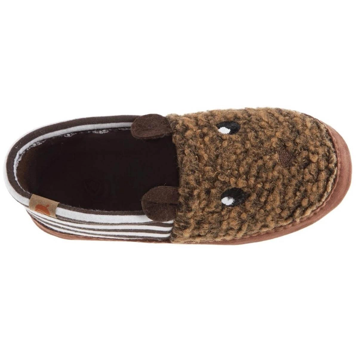 Acorn Kids' Moc - Critter Fleece Linings, Buckskin Bear, Size 12-13 | A20152SKN12-13