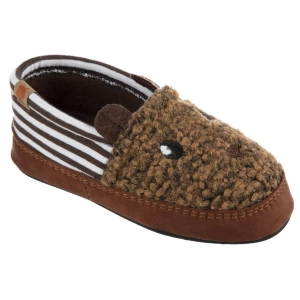 Acorn Kids' Moc - Critter Fleece Linings, Buckskin Bear, Size 12-13 | A20152SKN12-13