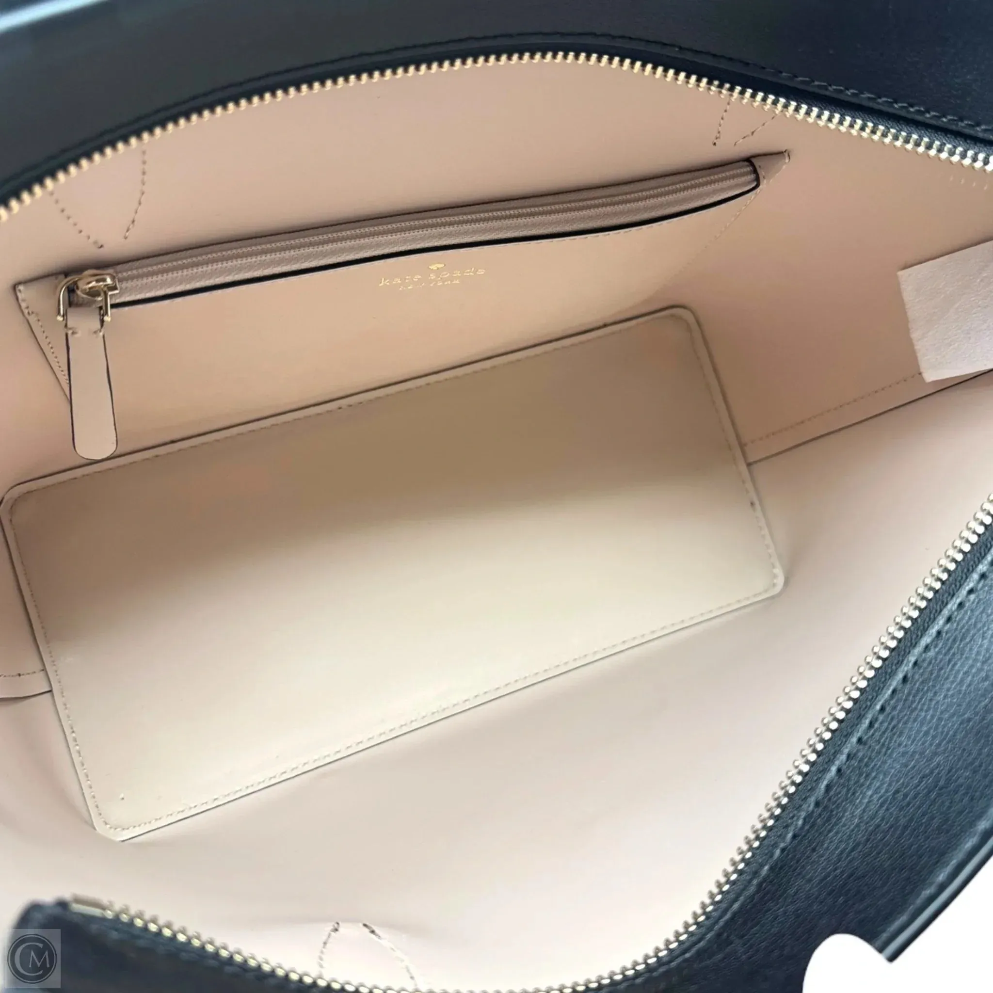 Adel Refined Grain Leather Tote Designer By Kate Spade, Size: Medium