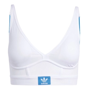 adidas - Women's Adicolor Flex Ribbed Cotton Two-Ply Plunge Brami Bra (GC3842)