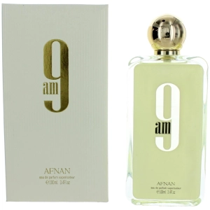 Afnan Men's Eau De Parfum Spray - 9 AM Light and Fresh Earthy Undertone, 3.4 oz