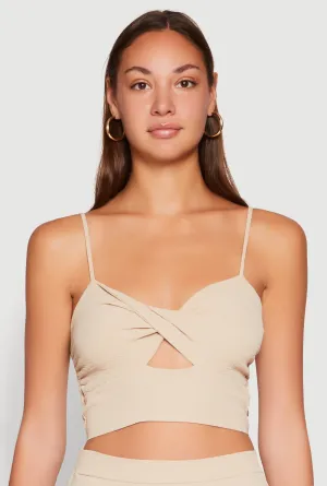 Airy Twist Front Crop Top