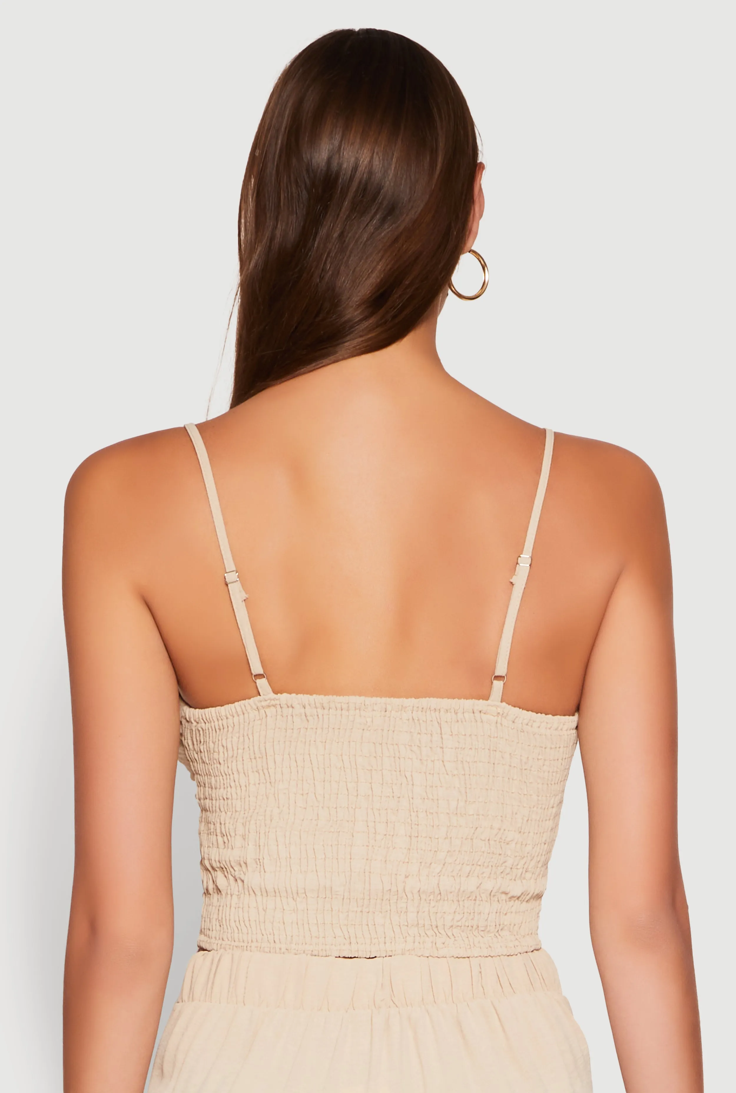 Airy Twist Front Crop Top
