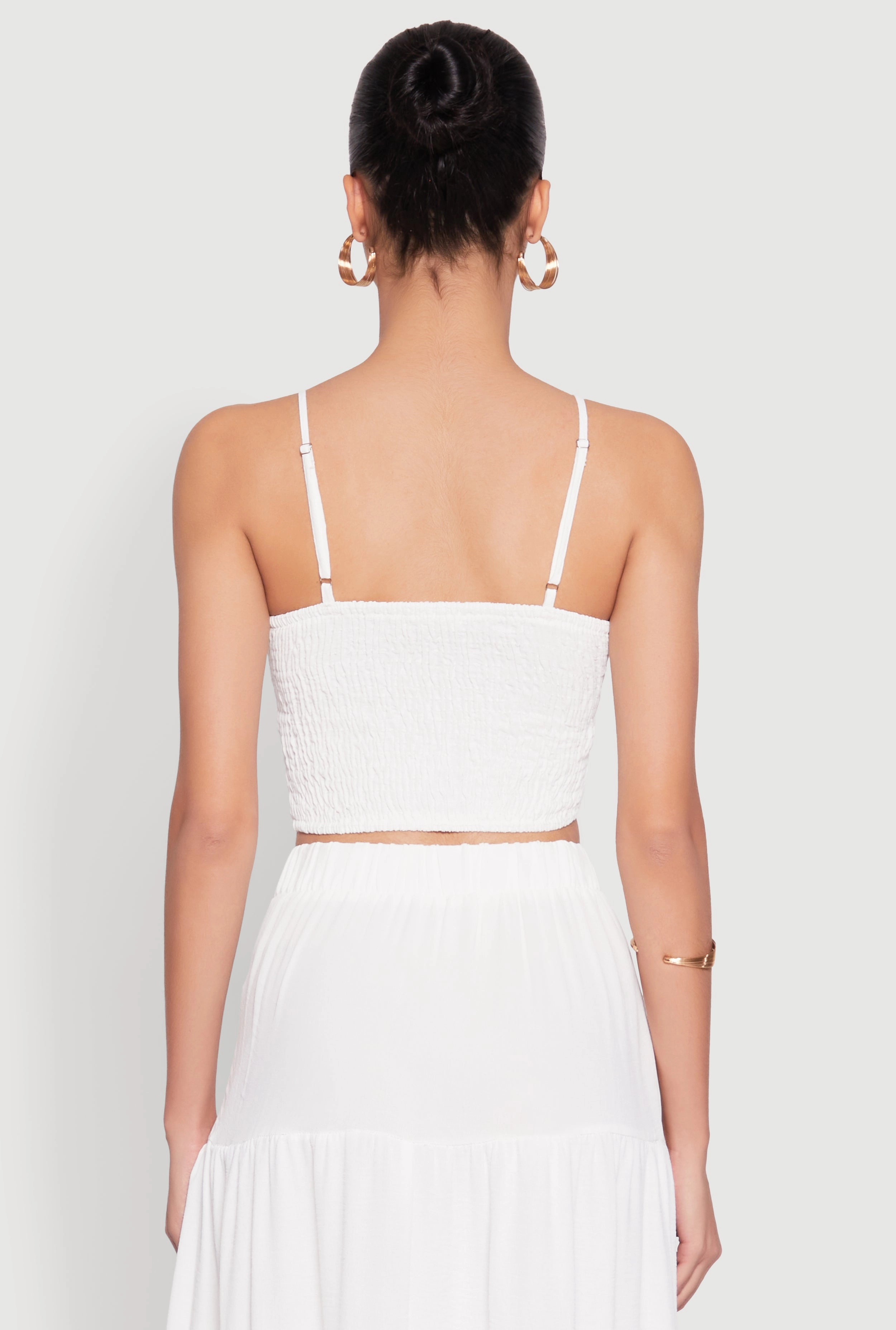 Airy Twist Front Crop Top