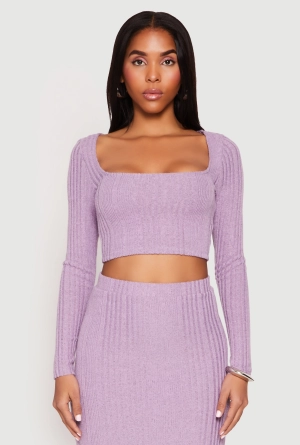 Almost Famous Brushed Knit Crop Top