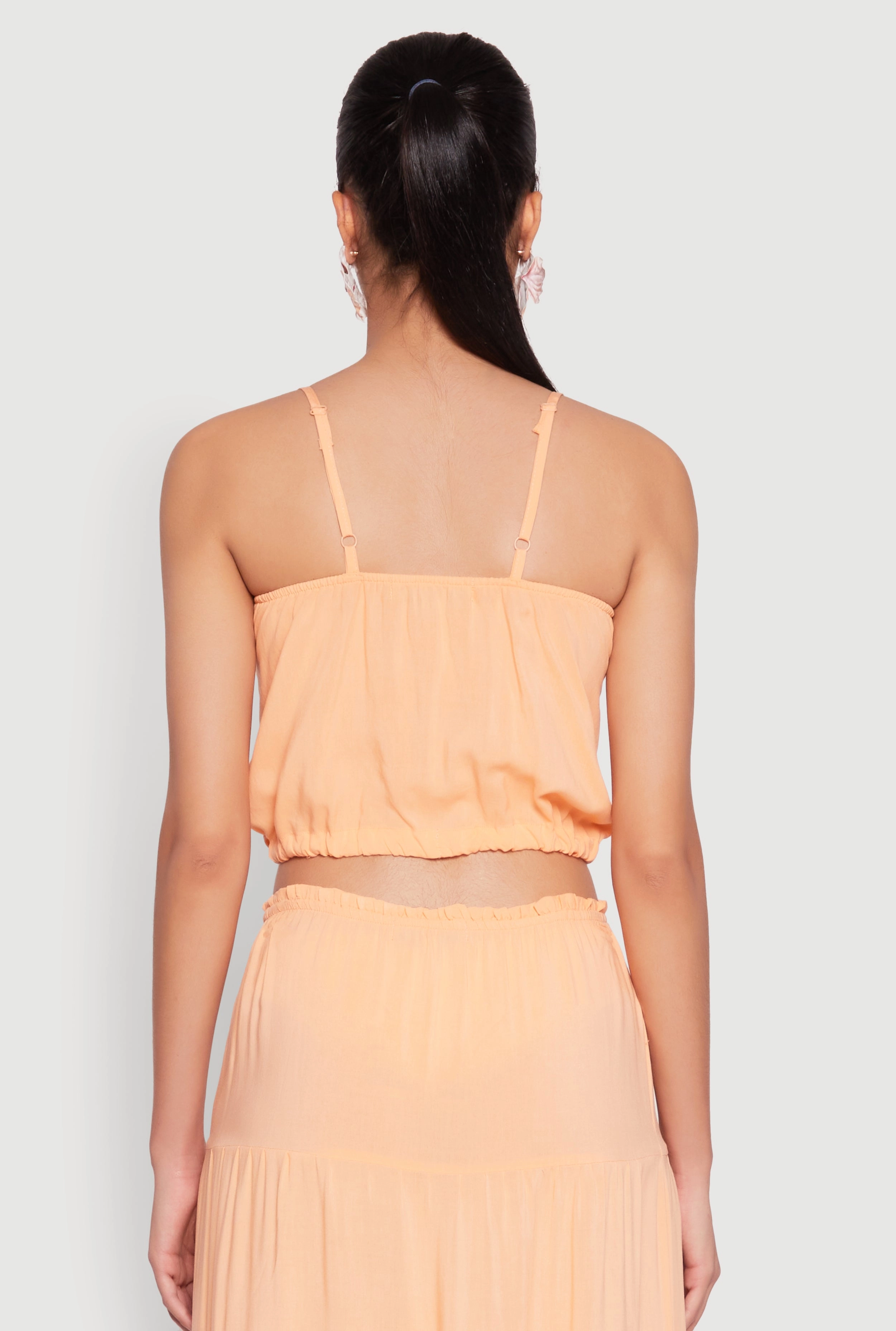 Almost Famous Faux Button Cropped Cami