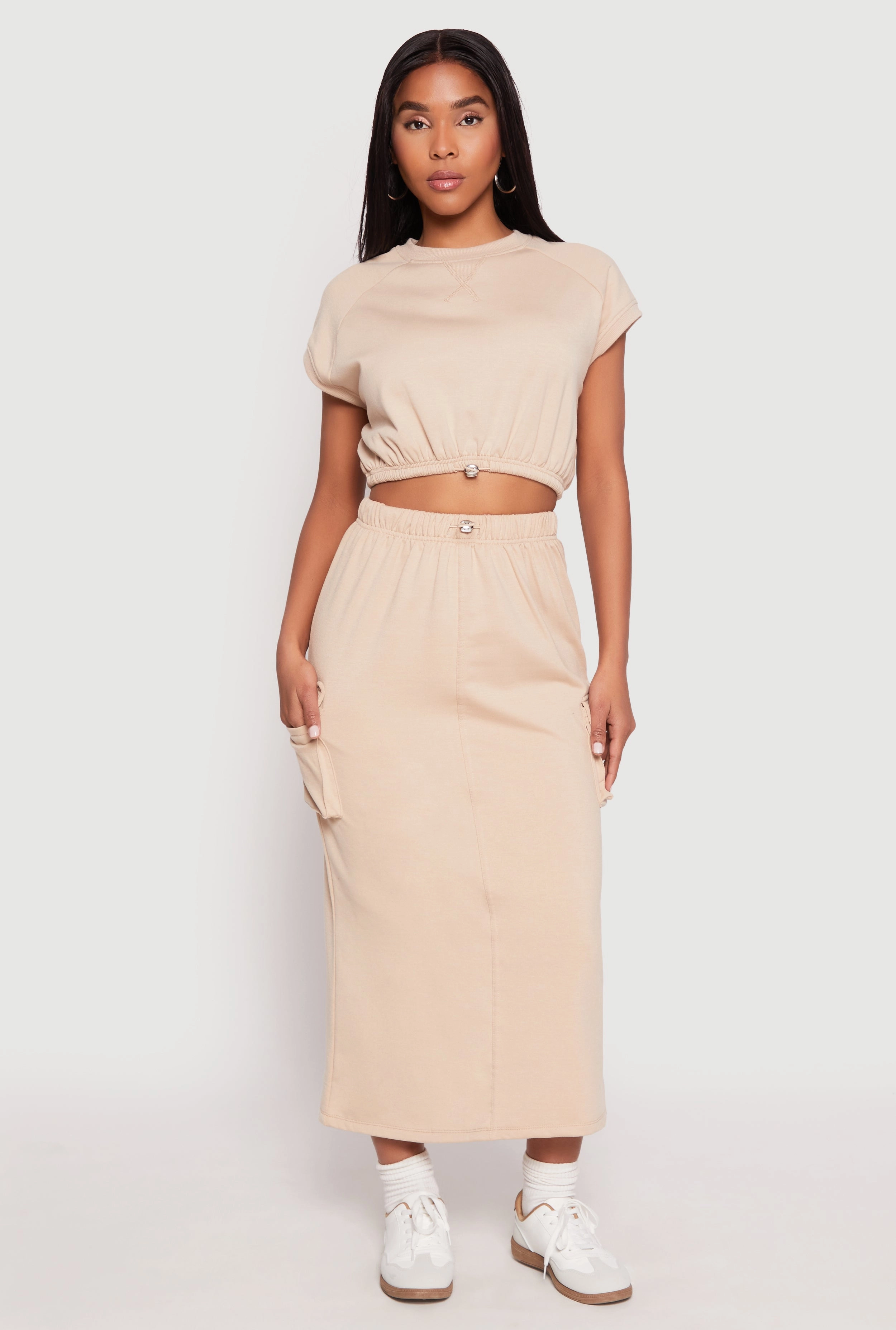 Almost Famous Fleece Cargo Skirt