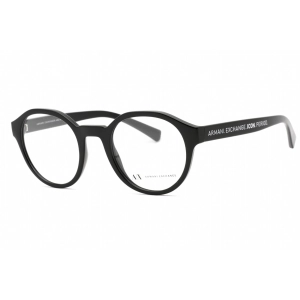 Armani Exchange Men's Eyeglasses - Black Round Frame Clear Demo Lens | 0AX3085 8158