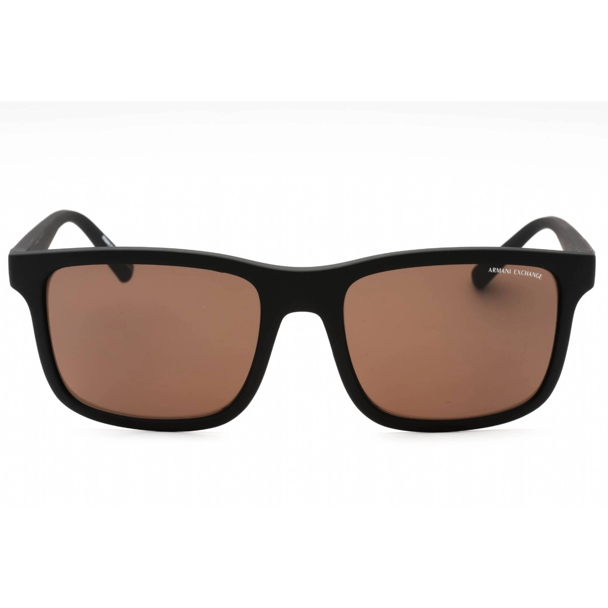 Armani Exchange Men's Sunglasses - Matte Black Rectangular Frame | 0AX4145S 807873
