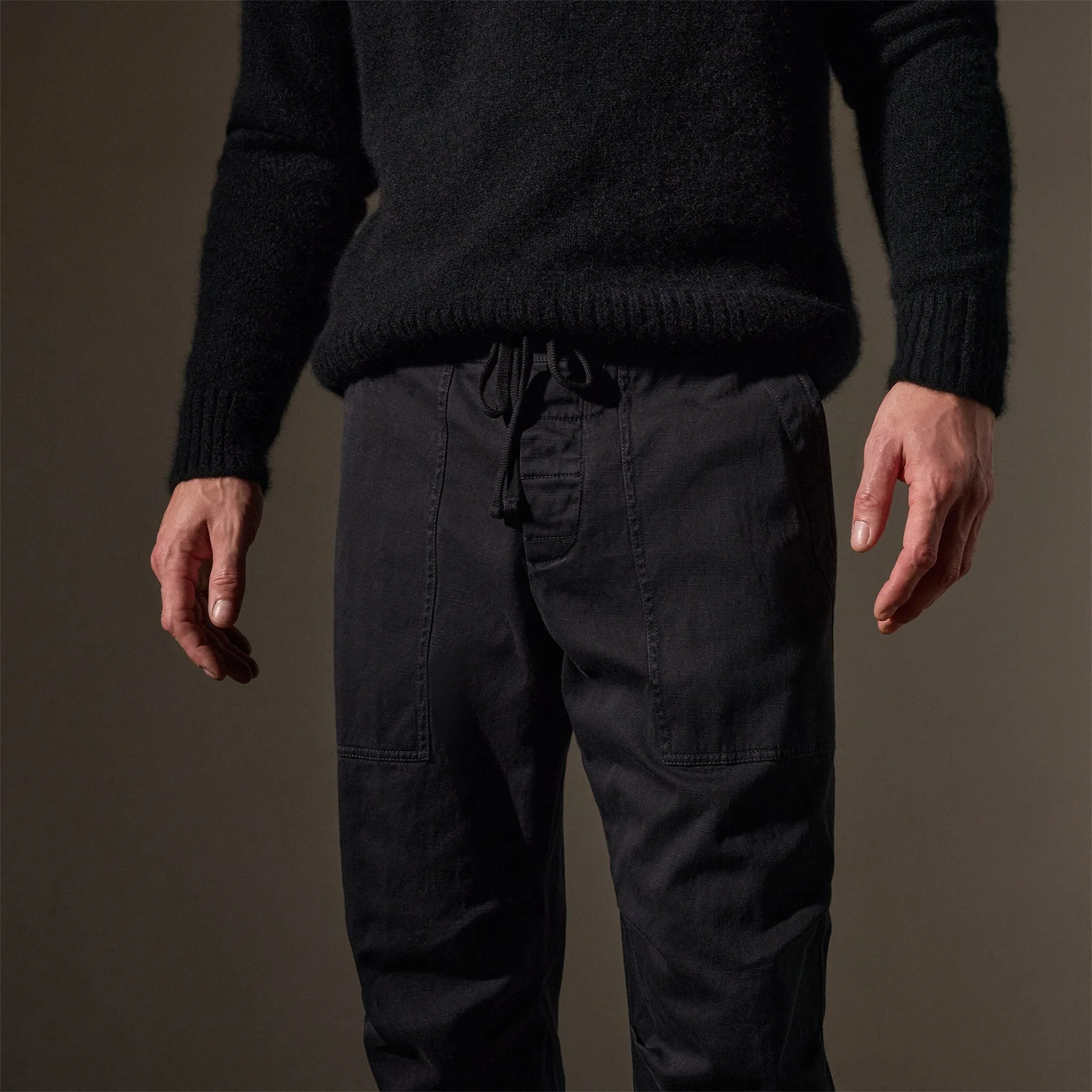 Army Cotton Slub Utility Pant - Black Pigment