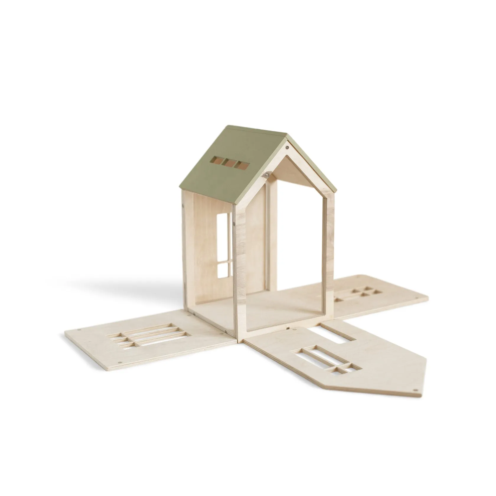 babai Wooden Dollhouse On The Magnets L Khaki