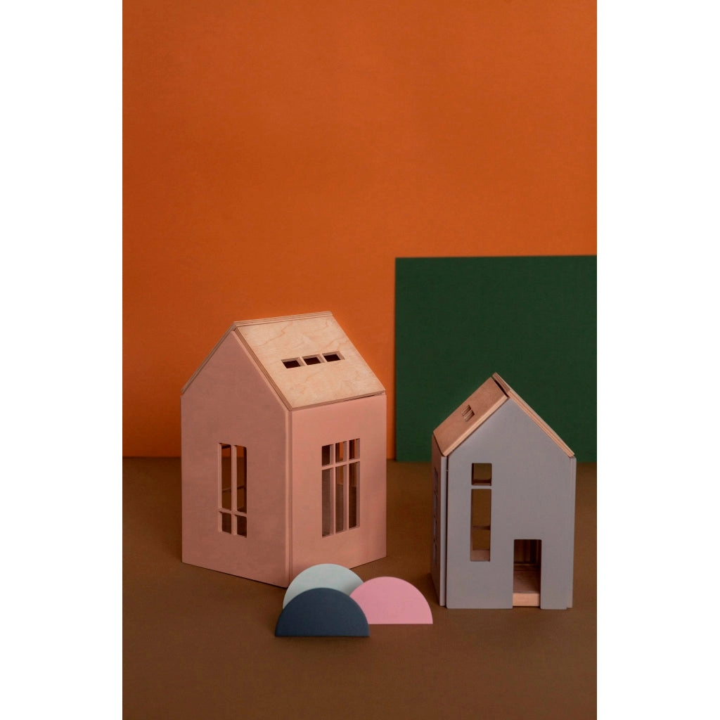 babai Wooden Dollhouse On The Magnets L Pink