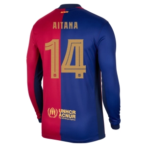 Barcelona Home 24/25 Longsleeve Straight Fit - AITANA 14