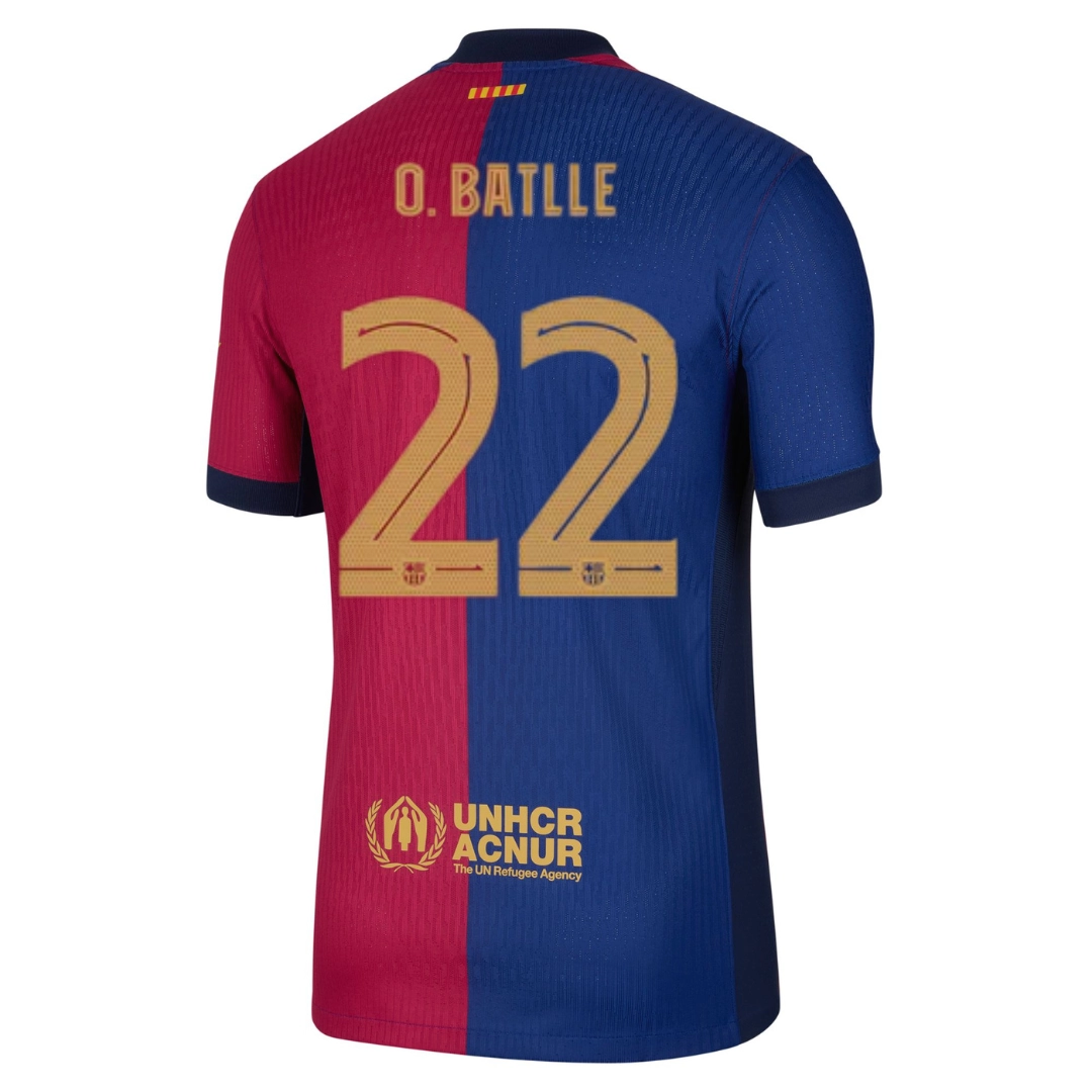 Barcelona Home 24/25 Match Shirt - O. BATLLE 22 - Straight Fit