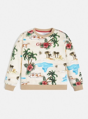 Beige Desert Print Long Sleeve Top (7-16)