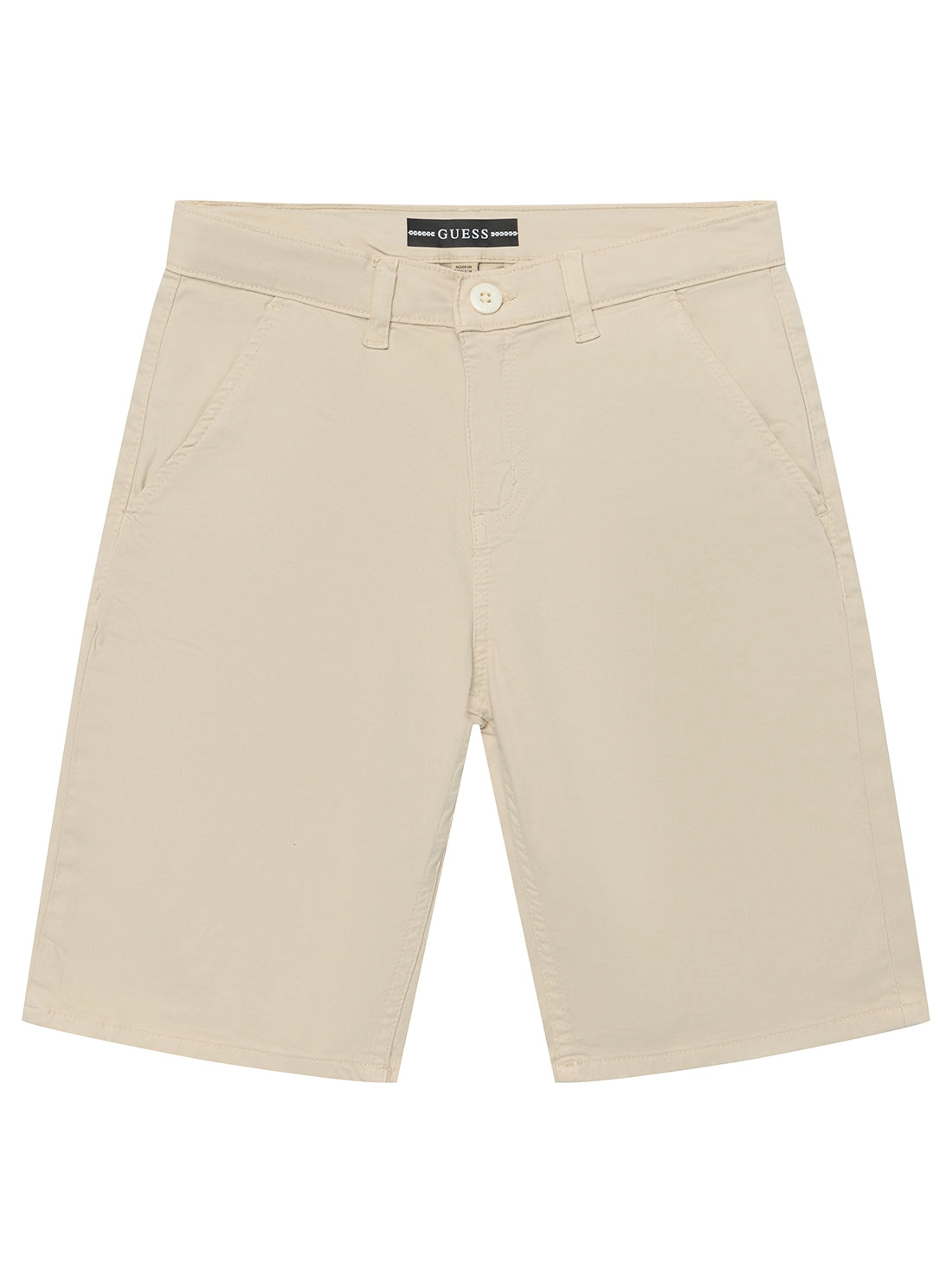 Beige Sateen Chino Shorts (7-16)