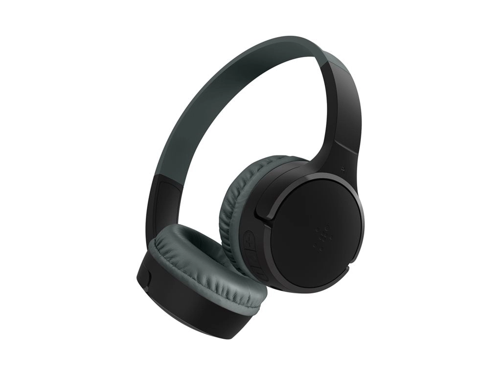 Belkin SoundForm Mini - Headphones with mic - on-ear - Bluetooth - wireless, wired - 3.5 mm jack - black AUD002BTBKV3