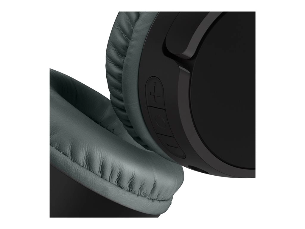 Belkin SoundForm Mini - Headphones with mic - on-ear - Bluetooth - wireless, wired - 3.5 mm jack - black AUD002BTBKV3