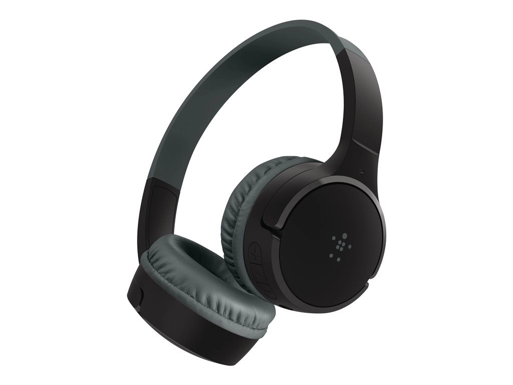 Belkin SoundForm Mini - Headphones with mic - on-ear - Bluetooth - wireless, wired - 3.5 mm jack - black AUD002BTBKV3