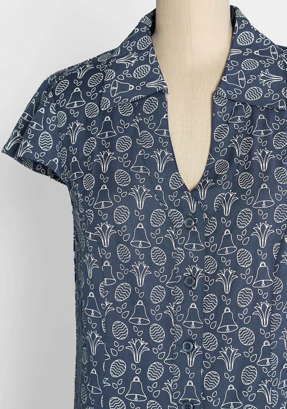 Bell Mannered Babe Button-Up Top