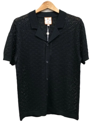 Bergamo Elegant KS-1551 Short Sleeve Sport Shirt - Black