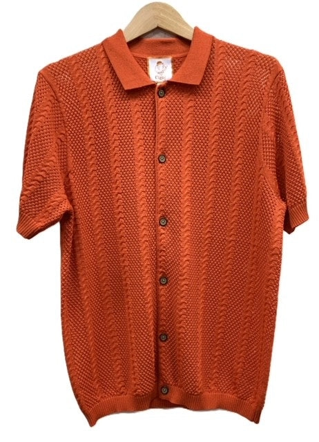 Bergamo Elegant KS-1552 Short Sleeve Sport Shirt - Orange