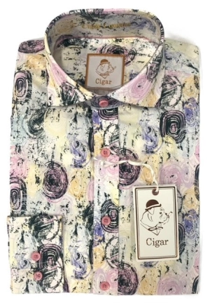 Bergamo Elegant M-1801 Full Sleeve Sport Shirt - Lilac