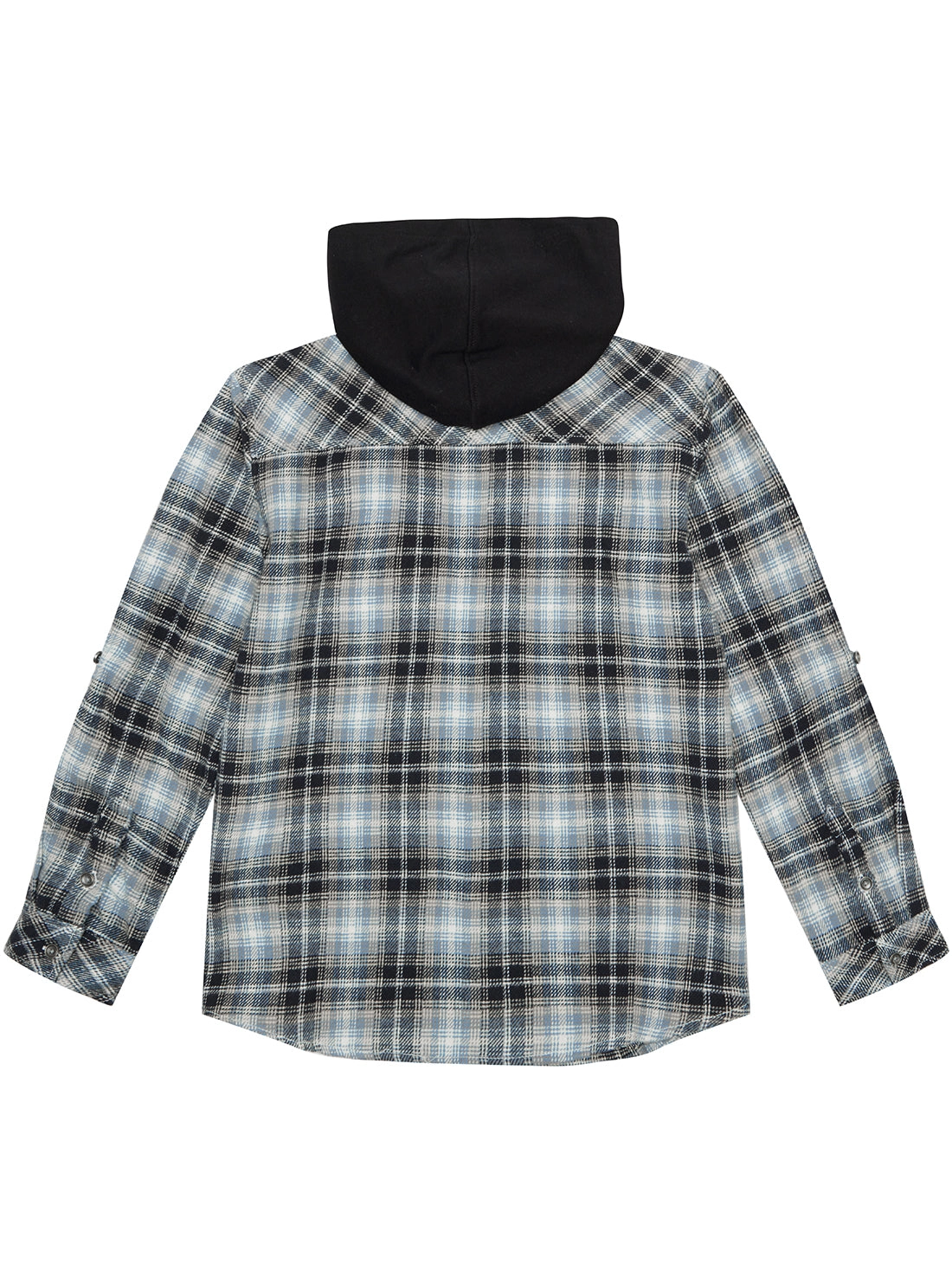 Black Flannel Long Sleeve Shirt (7-16)