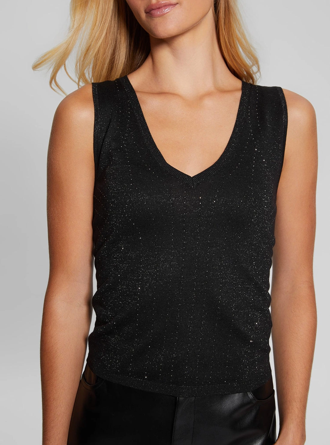 Black Hot Fix Janine Knit Top