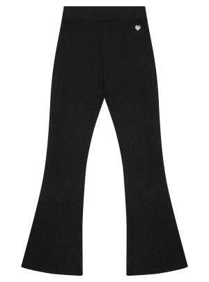 Black Punto Milano Flare Leggings (7-16)