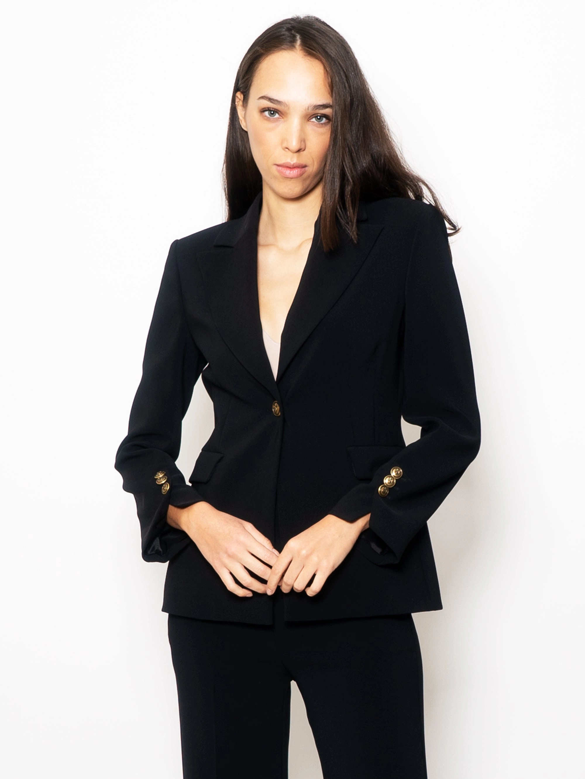 Blazer in Crepe Stretch Nero