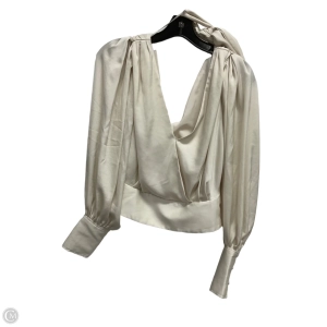 Blouse Long Sleeve By Banana Republic In Cream, Size: S