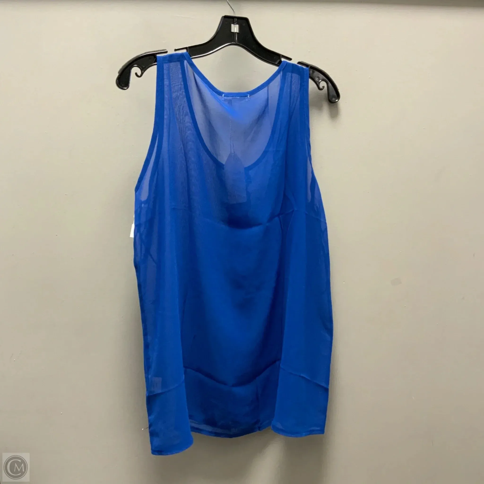 Blouse Sleeveless By Hem & Thread In Blue, Size: L