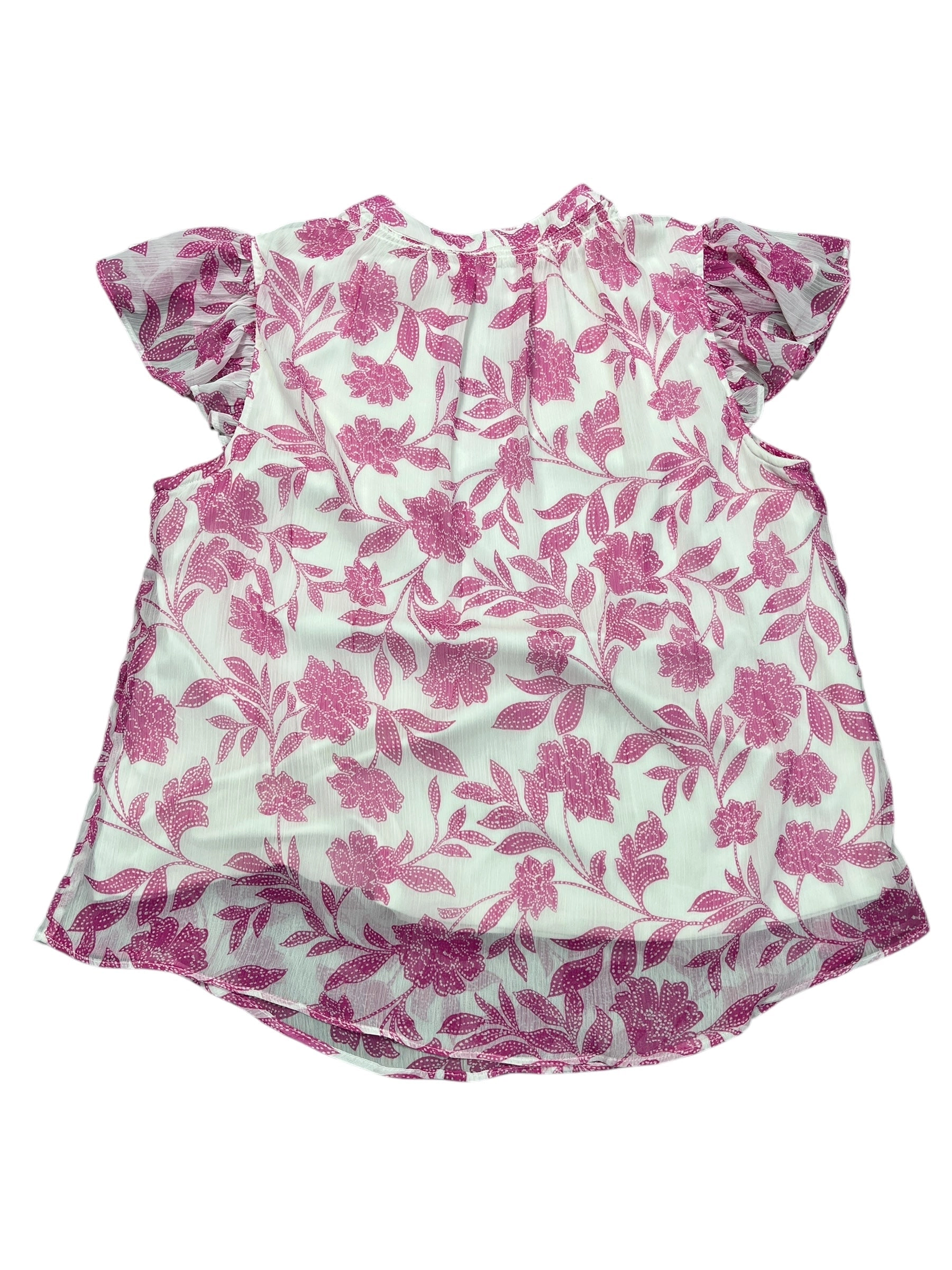 Blouse Sleeveless By Lc Lauren Conrad In Pink & White, Size:M