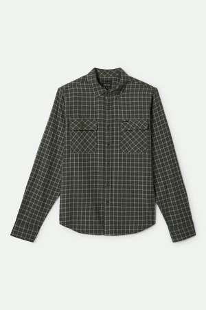 Bowery Lightweight Ultra Soft L/S Flannel - Ivy Green/Whitecap