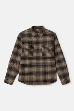 Builders Bowery Stretch Water Resistant L/S Flannel - Black/Cinder Grey