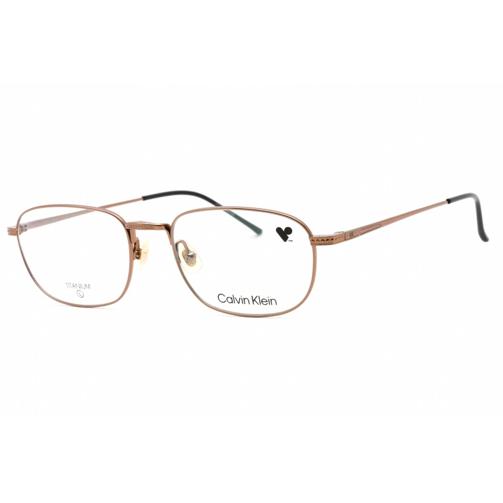 Calvin Klein Men's Eyeglasses - Amber Gold Titanium Rectangular Frame | CK23112T 781