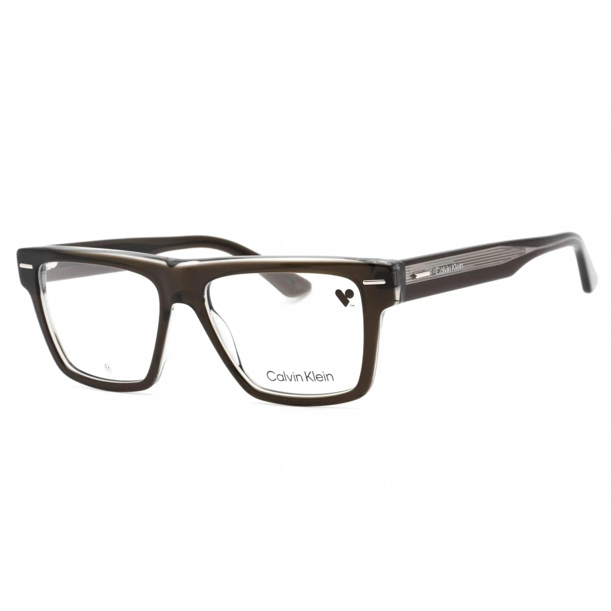Calvin Klein Men's Eyeglasses - Grey Plastic Full Rim Rectangular Frame | CK23522 035