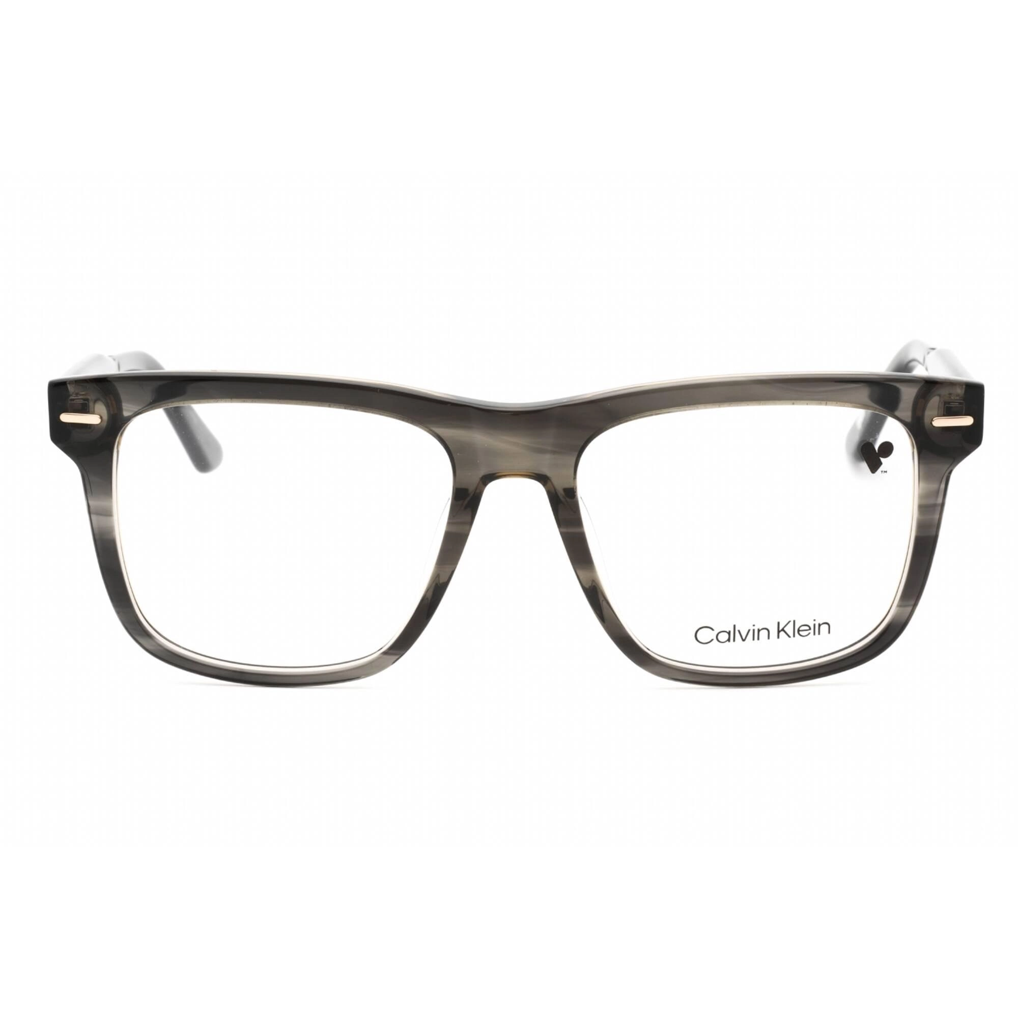 Calvin Klein Men's Eyeglasses - Striped Grey Full Rim Rectangular Frame | CK22538 023