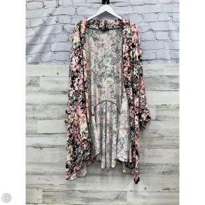 Cardigan By Clothes Mentor In Pink & Yellow, Size: 2x