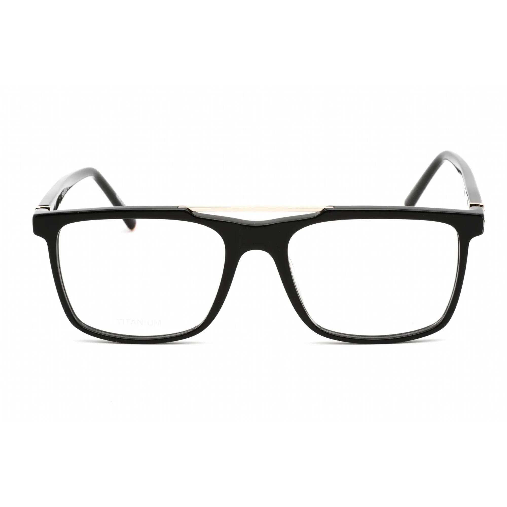 Charriol Men's Eyeglasses - Clear Lens Black Acetate Square Shape Frame | PC75067 C01