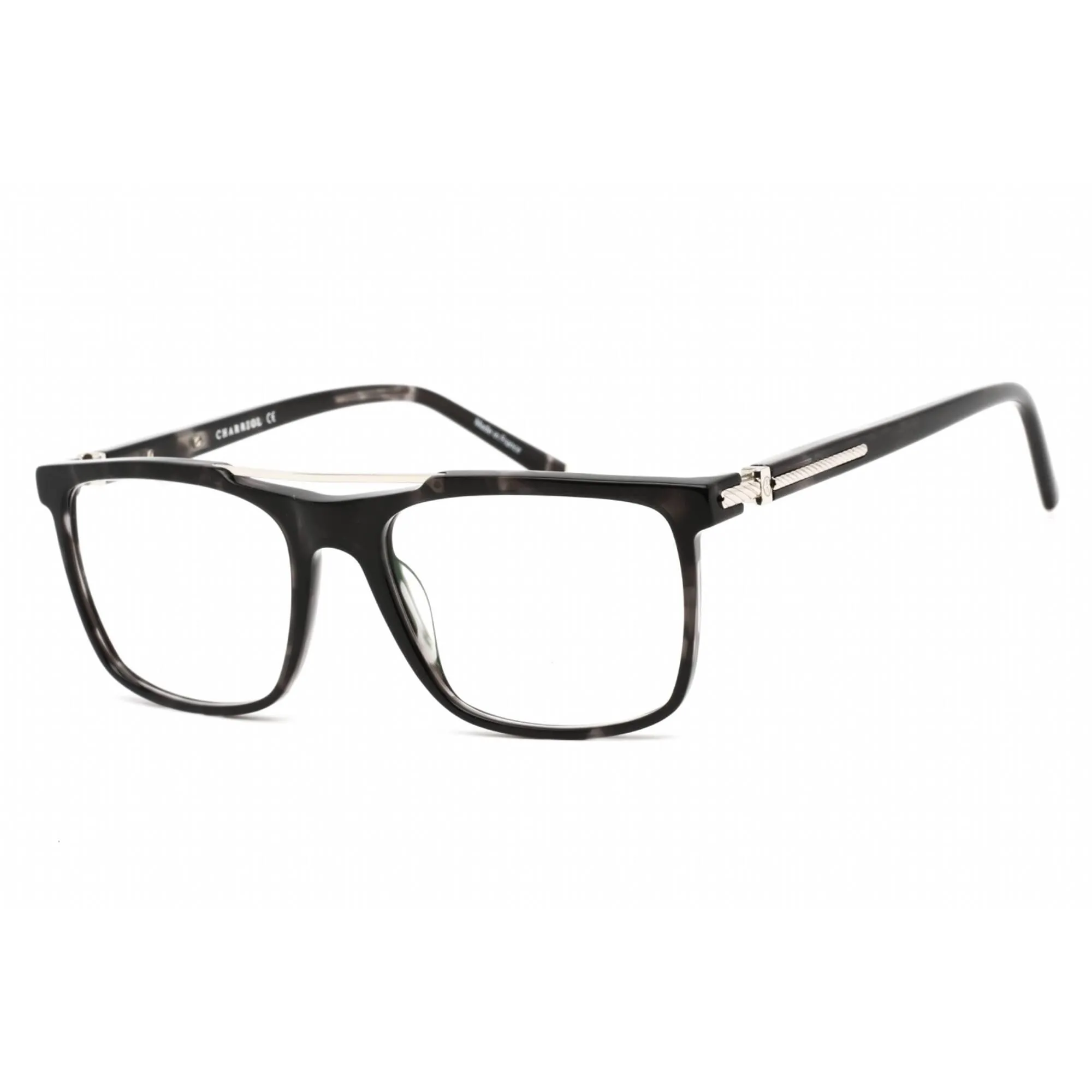 Charriol Men's Eyeglasses - Clear Lens Grey Marble Acetate Square Frame | PC75067 C03