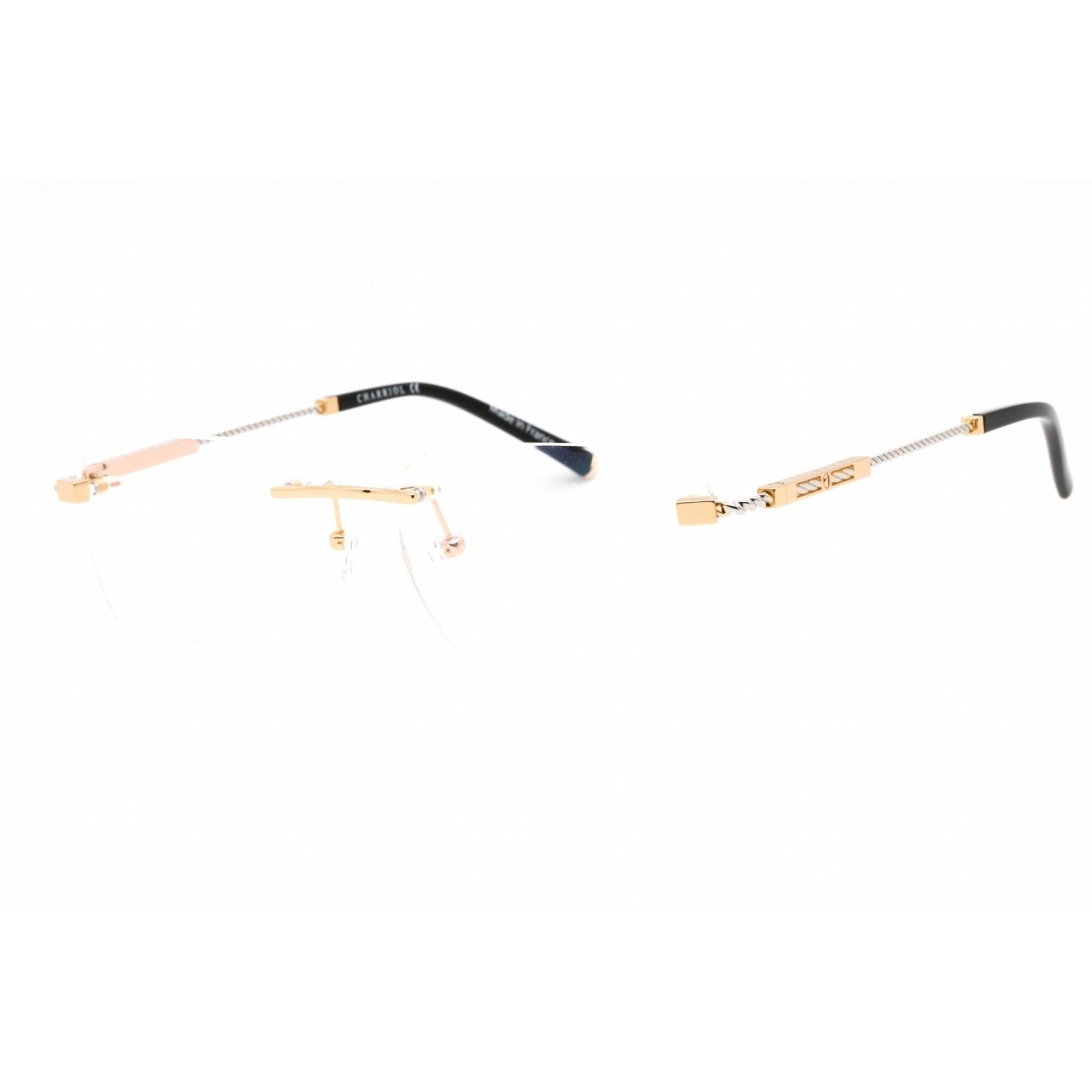 Charriol Men's Eyeglasses - Rimless Shiny Gold/Silver Titanium Frame | PC75104 C03