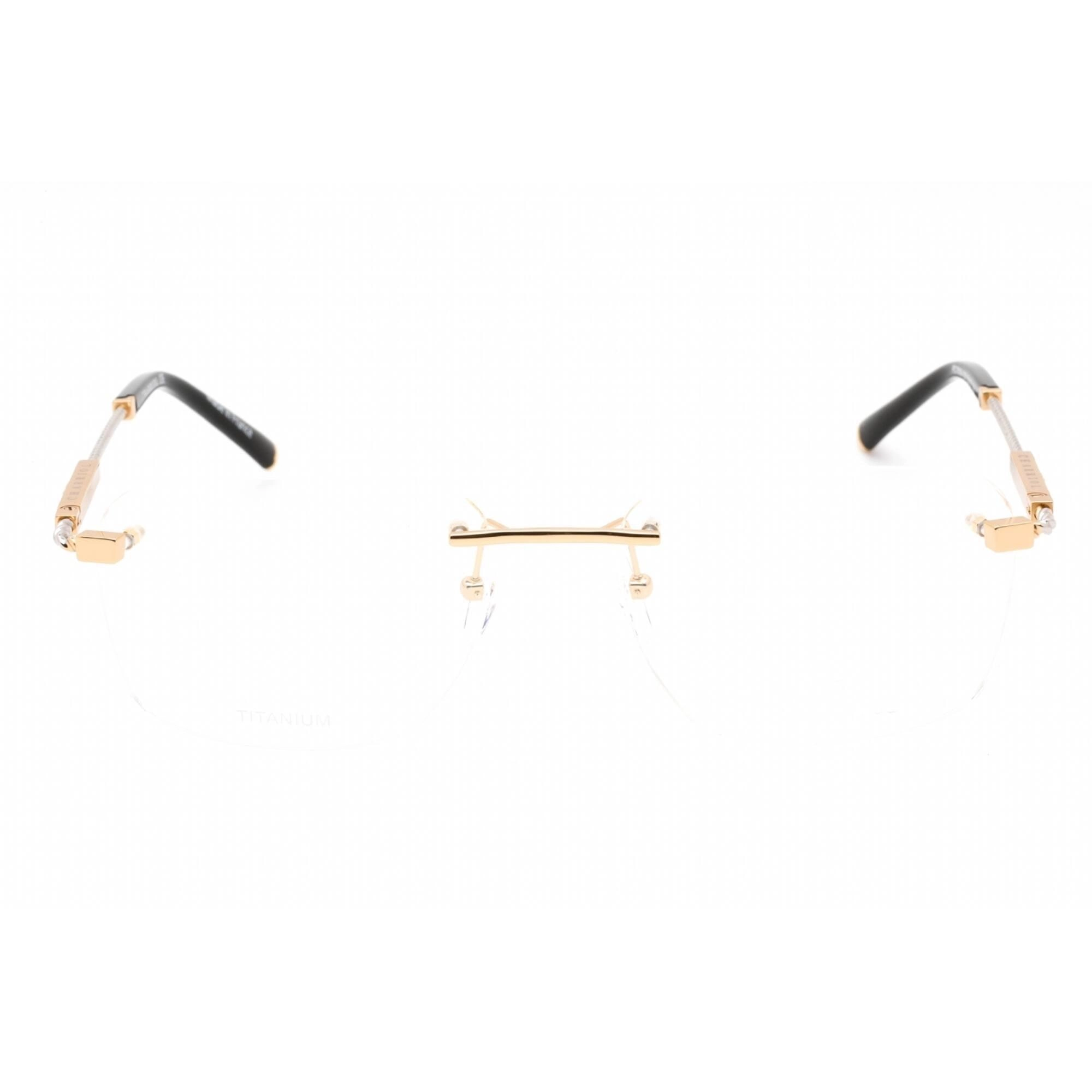 Charriol Men's Eyeglasses - Rimless Shiny Gold/Silver Titanium Frame | PC75104 C03