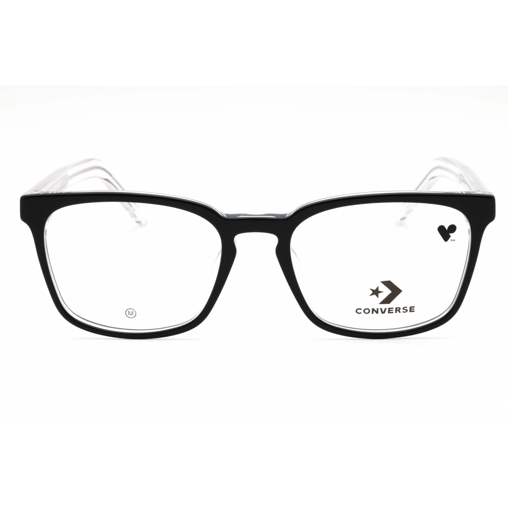 Converse Men's Eyeglasses - Black/Crystal Laminate Acetate Square Frame | CV5080 009