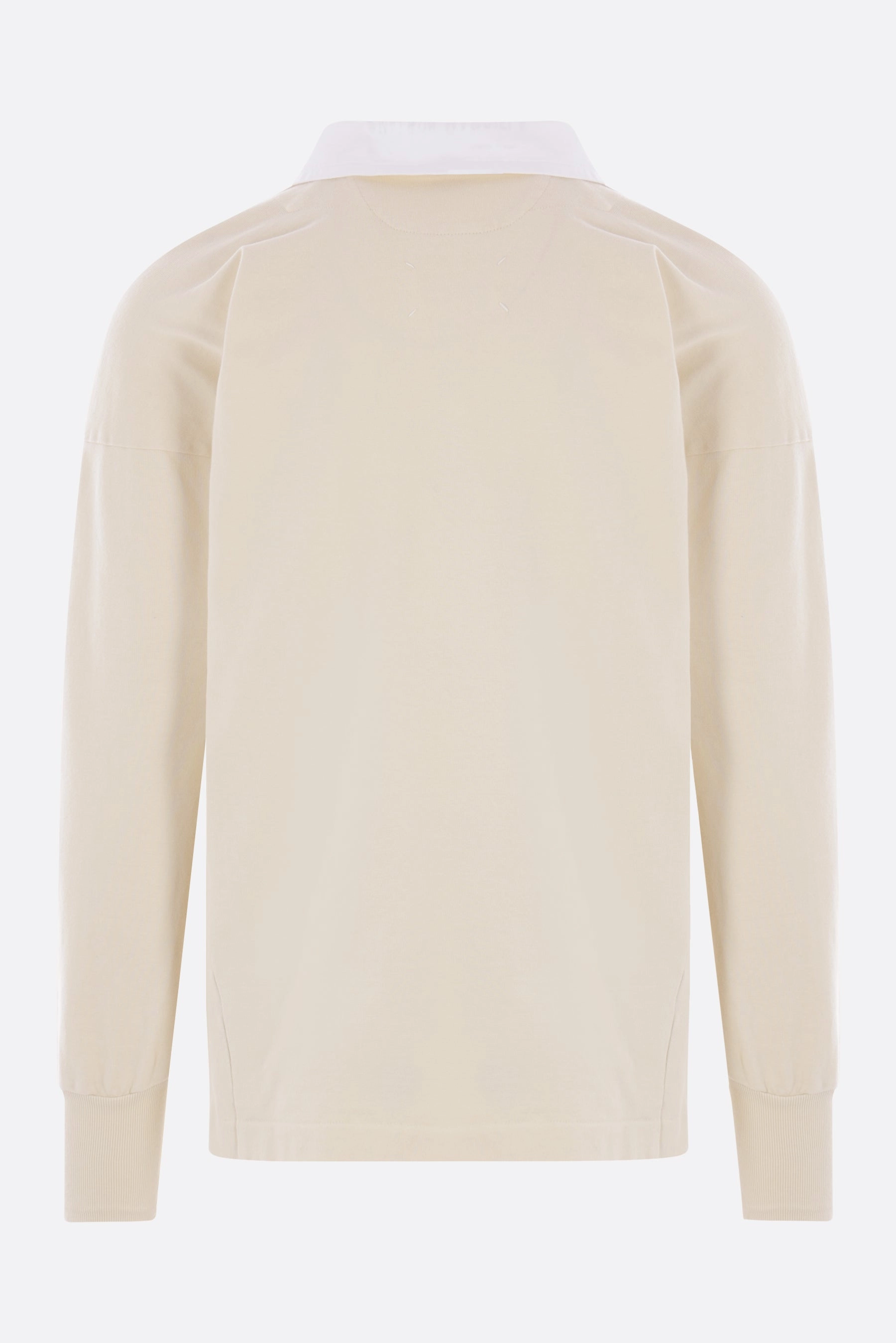 cotton long-sleeve polo shirt