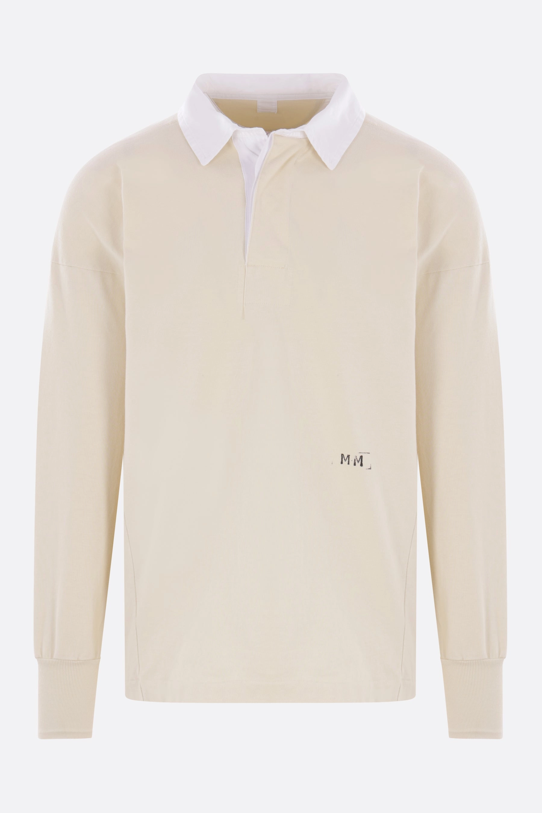 cotton long-sleeve polo shirt